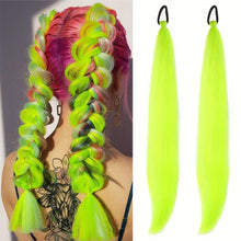 Colorful Braiding Synthetic Straight Hair Ponytail Hair Extensions Hair Accessories