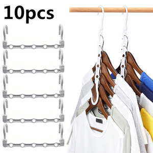 10 Pcs Space Saving Magic Hangers Plastic Clothes Organizer For Small Closet_2