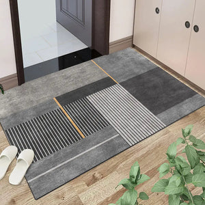 40x60cm Grey Geometric Living Room Tea Table Home Carpet Floor Mat_0