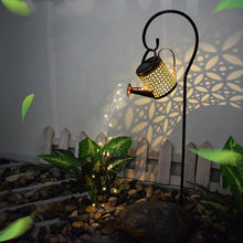 Wrought Iron Hollow Out Solar Powered Watering Can Sprinkles Lights_6