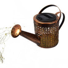 Wrought Iron Hollow Out Solar Powered Watering Can Sprinkles Lights_8