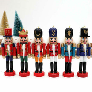 6-Pack Mini Wooden Nutcracker Christmas Ornaments_0