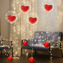 LED Luminous String Lights Transparent Wave Balloon Red Heart-Shaped Balloon_4