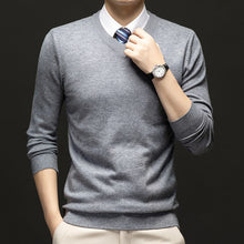 Autumn Winter Men's V-Neck Thick Sweaters