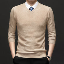 Autumn Winter Men's V-Neck Thick Sweaters