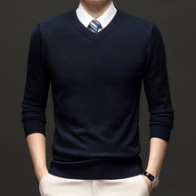 Autumn Winter Men's V-Neck Thick Sweaters