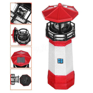 Solar Lighthouse with Rotating Lamp