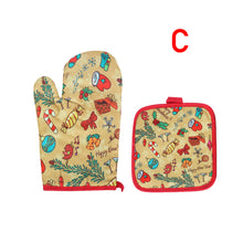 2Pcs Christmas Gloves Oven Mitts