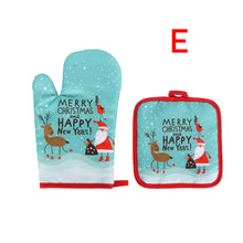 2Pcs Christmas Gloves Oven Mitts