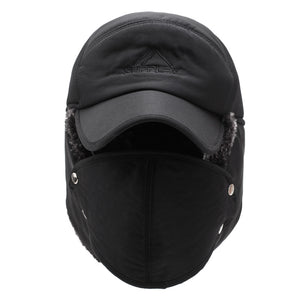 Men's Ear Protection Face Bomber Hat