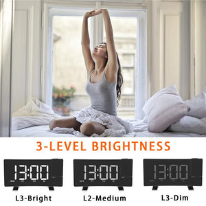 Projector FM Radio LED Display Alarm Clock