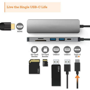 6-in-1 USB C Hub Docking Station