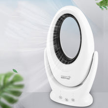 USB Rechargeable Silent Desktop Bladeless Fan with Ambient Light