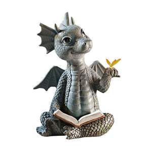 Yard Dragon Sculpture Outdoor Garden Decor