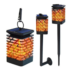 Flickering Flame Solar Powered Outdoor Garden Lantern_0