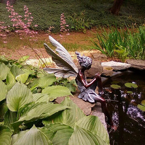 Sitting Fairy Statue for Garden Housewarming Garden_9