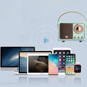 Retro Wireless Mini Bluetooth Speaker Vintage Décor for iPhone Android - USB Rechargeable_13