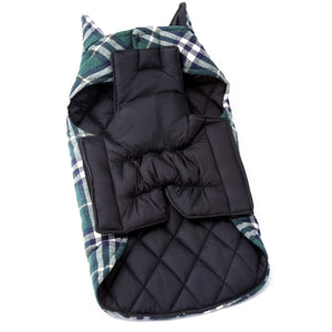 Winter British Style Plaid Reversible Warm Dog Jacket_14