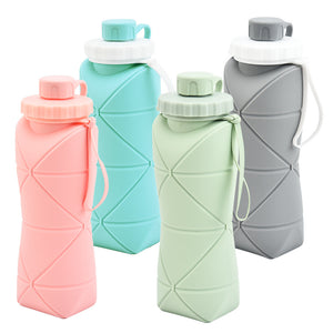 600ml Collapsible Silicone Sports Water Bottle_4