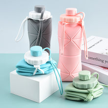 600ml Collapsible Silicone Sports Water Bottle_5