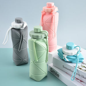 600ml Collapsible Silicone Sports Water Bottle_6