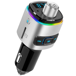 QC3.0 Car Bluetooth MP3 and FM Transmitter Hands-free Voltage Detection with Digital Display