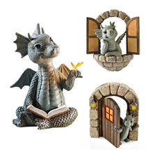 Yard Dragon Sculpture Outdoor Garden Decor