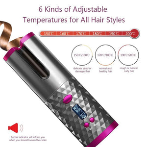 Cordless Auto Rotating Ceramic Hair Curler