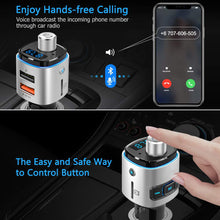 QC3.0 Car Bluetooth MP3 and FM Transmitter Hands-free Voltage Detection with Digital Display