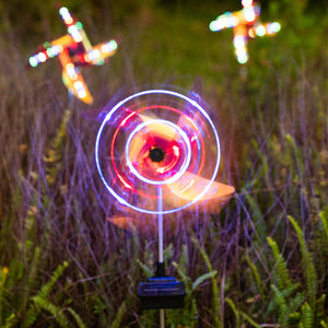 Solar Garden Stake Pinwheel Lights