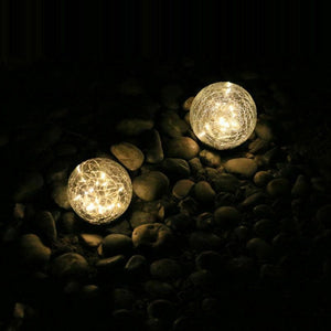 Cracked Glass Solar LED Garden Light