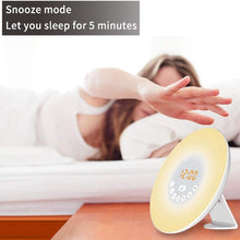 Touch Sensing Digital Alarm Clock Sunrise Sunset LED Wake Up Lighting