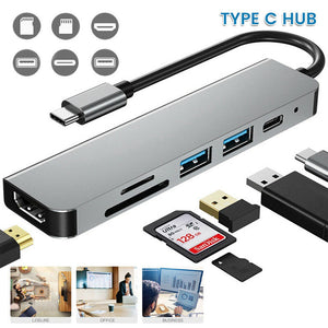 6-in-1 USB C Hub Docking Station