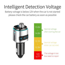 QC3.0 Car Bluetooth MP3 and FM Transmitter Hands-free Voltage Detection with Digital Display