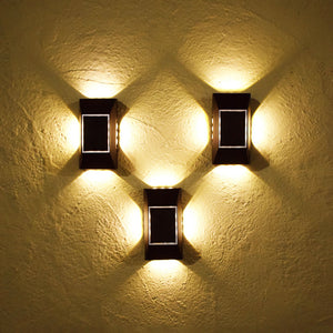 4-Sided Luminous Solar LED Wall Mounted Light