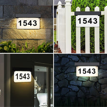 House Numbers Solar Address Plate for Outside