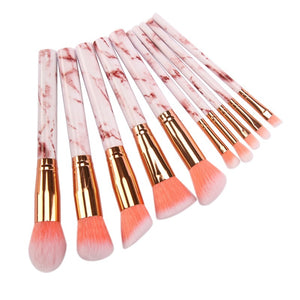 10Pcs Marble Makeup Brush Set