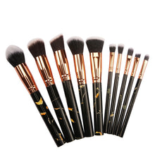 10Pcs Marble Makeup Brush Set