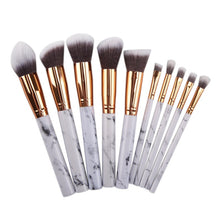 10Pcs Marble Makeup Brush Set