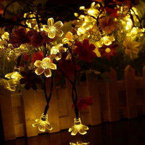 LED Solar Blossom String Lights