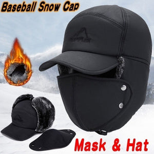 Men's Ear Protection Face Bomber Hat