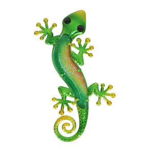 Metal Gecko Outdoor Wall Decor