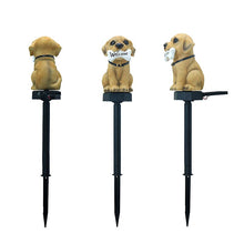 Cute Dog Resin Solar Yard Lights