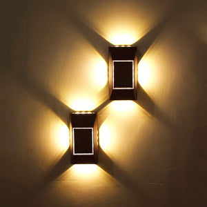 4-Sided Luminous Solar LED Wall Mounted Light