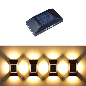 4-Sided Luminous Solar LED Wall Mounted Light