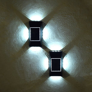 4-Sided Luminous Solar LED Wall Mounted Light